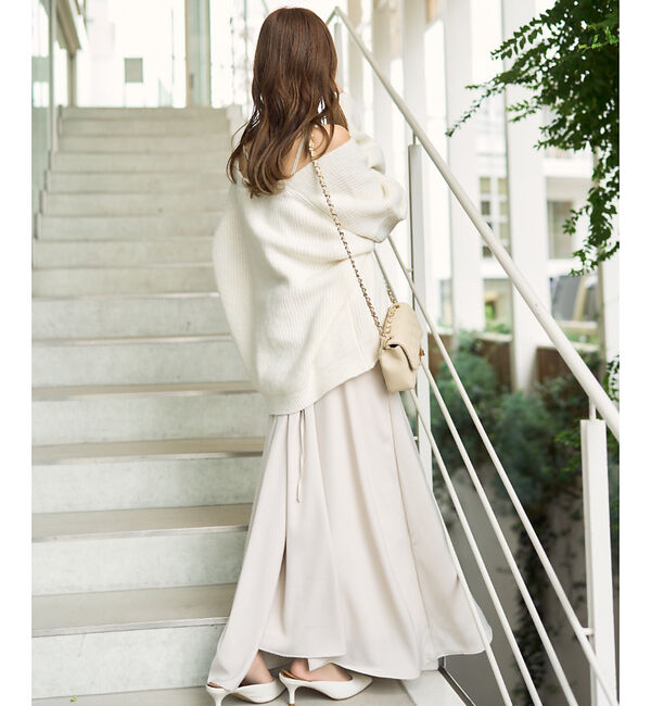 Rouge vif「【一部店舗限定】【2点セット】Vネックニット&times;キャミワンピセット」|ワンピース|