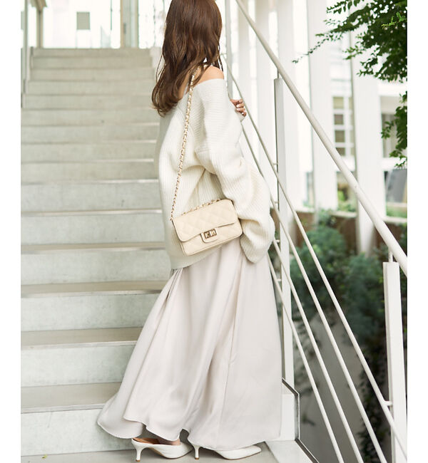 Rouge vif「【一部店舗限定】【2点セット】Vネックニット&times;キャミワンピセット」|ワンピース|