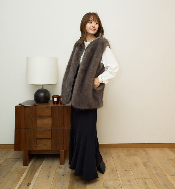 Rouge vif「【一部店舗限定】ストレッチマーメイドスリットスカート」|スカート|