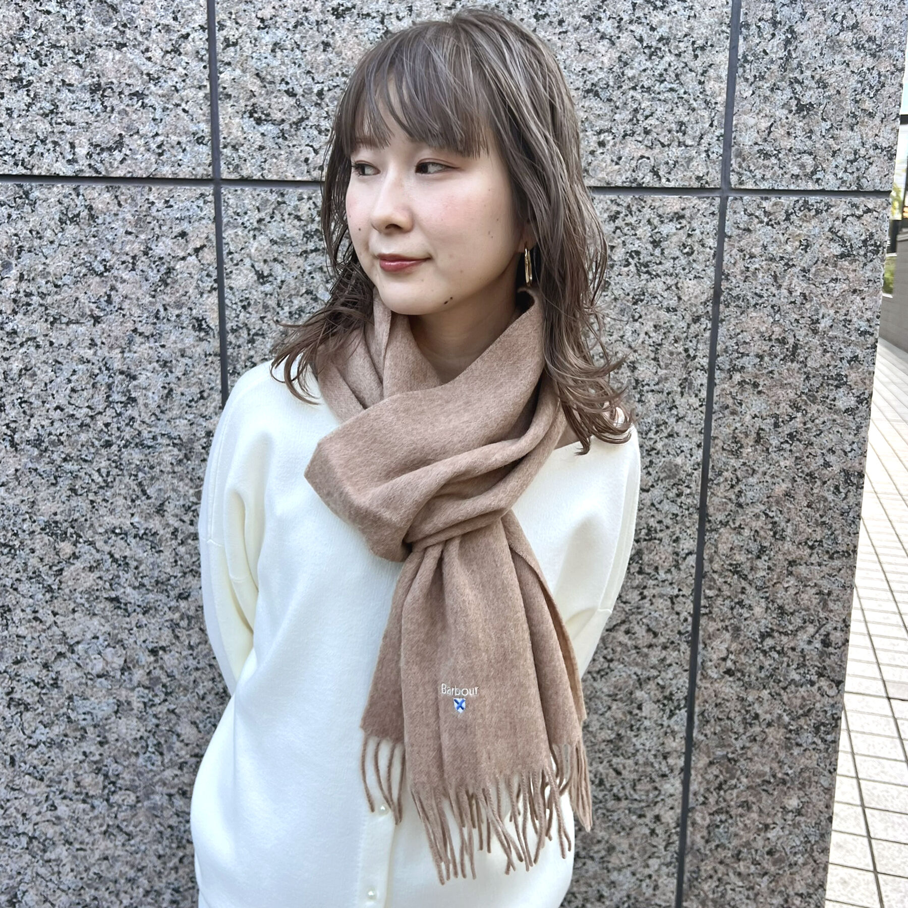 Rouge vif「【BARBOUR/バブアー】プレーンラムウールスカーフ / マフラー / ウール」|マフラー|