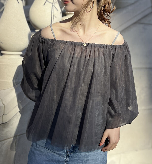 Rouge vif「【一部店舗限定】3wayオフショルチュールブラウス」|シャツ・ブラウス|