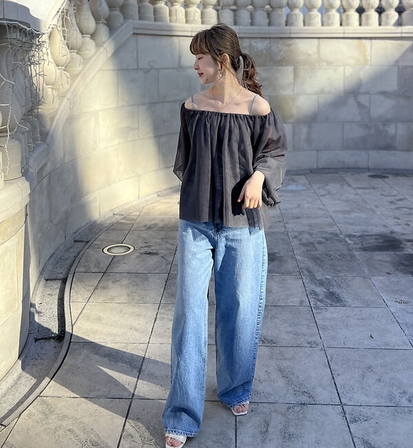 Rouge vif「【一部店舗限定】3wayオフショルチュールブラウス」|シャツ・ブラウス|