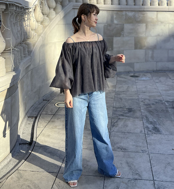 Rouge vif「【一部店舗限定】3wayオフショルチュールブラウス」|シャツ・ブラウス|