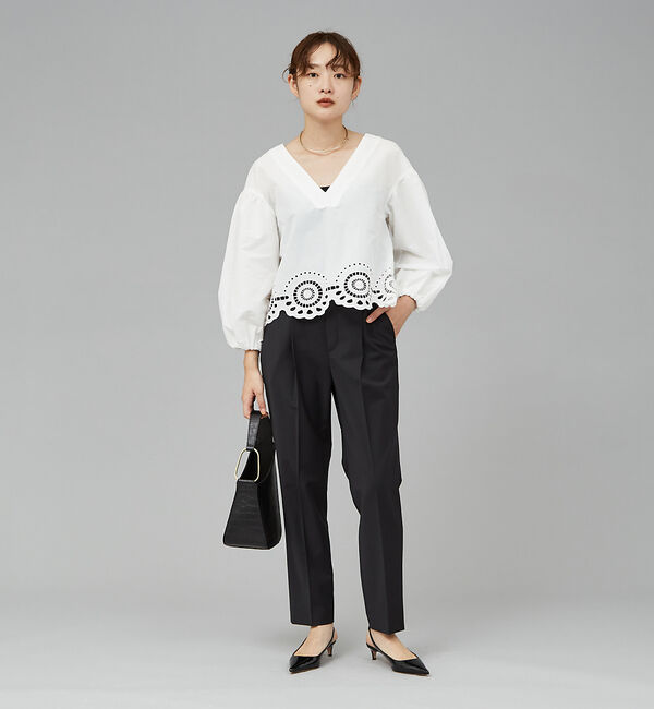 qualite「刺繍ボリュームブラウス」|シャツ・ブラウス|