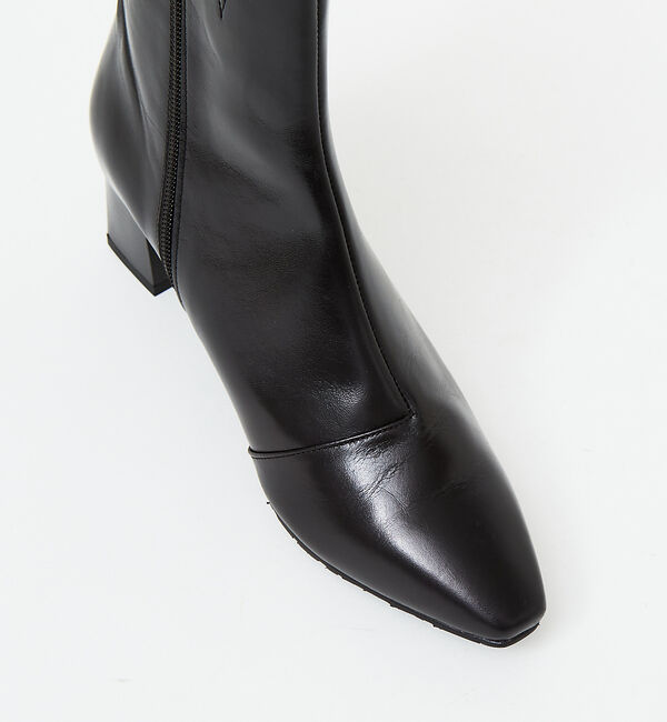 AU BANNISTER「【最高ブーツ/ 5.5cmヒール】スクエアトゥブーツ」|ショートブーツ|