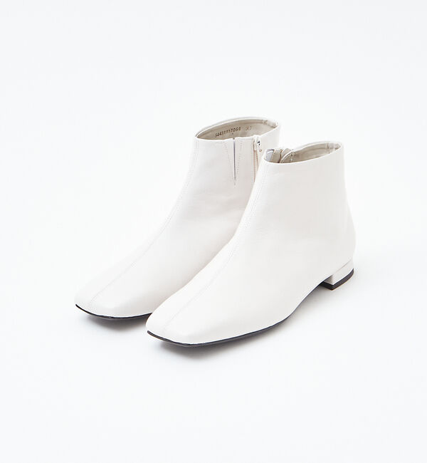 AU BANNISTER「【最高ブーツ/パリ】ローヒールスクエアトゥブーツ」|ショートブーツ|