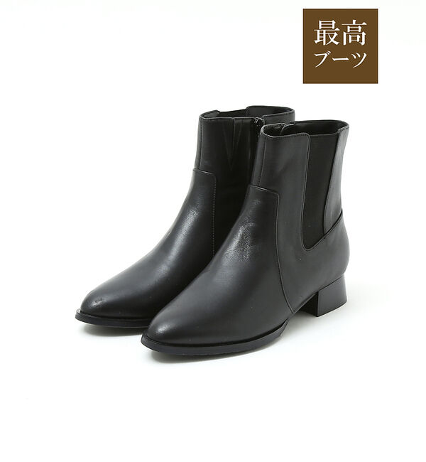AU BANNISTER「【最高ブーツ/ 3cmヒール】ラウンドトゥショートブーツ」|ショートブーツ|ブラック