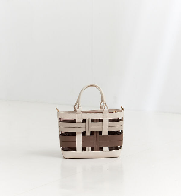 LOWELL things「【STORY 23'6月号 P172掲載】Colatti/配色クリア2WAYトー」|ハンドバッグ|