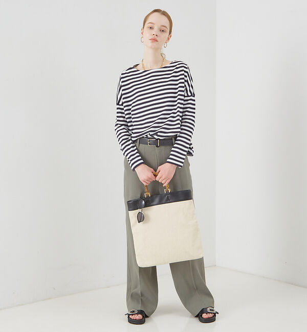 LOWELL things「バンブーハンドルファブリックトートバッグ」|トートバッグ|