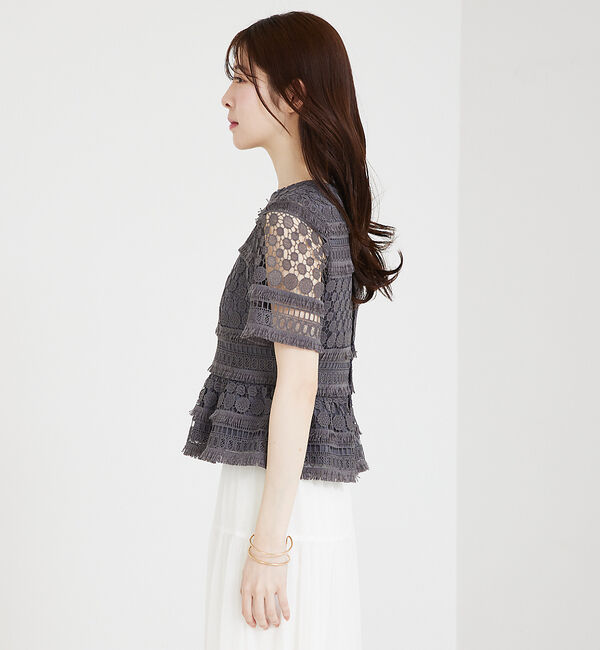 SELFIST「ケミカルレースペプラムブラウス」|シャツ・ブラウス|