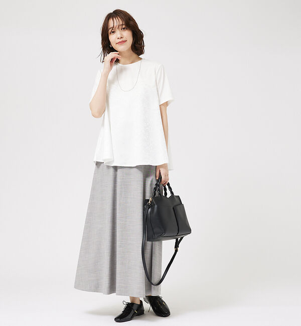 abahouse mavie「ジャガードコンビプルオーバー」|Tシャツ・カットソー|