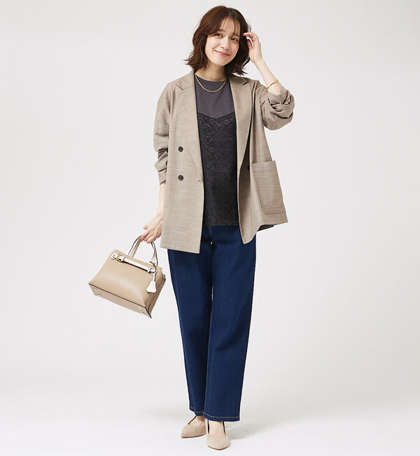 abahouse mavie「ジャガードコンビプルオーバー」|Tシャツ・カットソー|