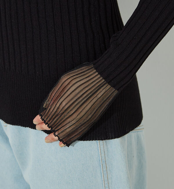 NOMINE「【iocus】シアーボーダーニット」|ニット・セーター|