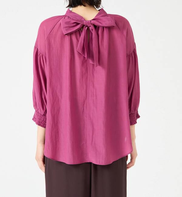 TIARA「2wayリボン7分袖ブラウス」|シャツ・ブラウス|