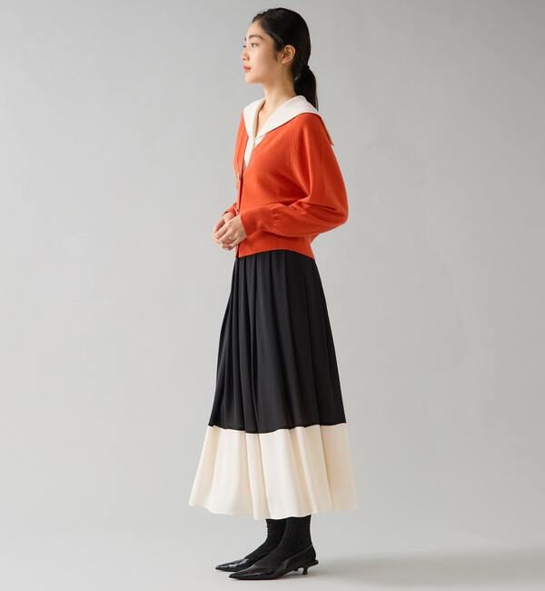 TIARA「バイカラーギャザースカート」|スカート|