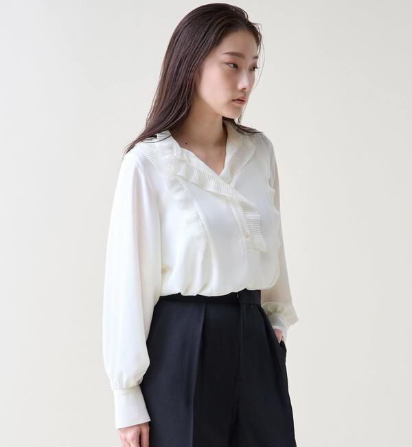 TIARA「プリーツディテールブラウス」|シャツ・ブラウス|