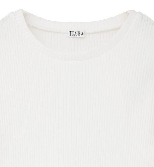 TIARA「コンパクトリブトップス」|Tシャツ・カットソー|