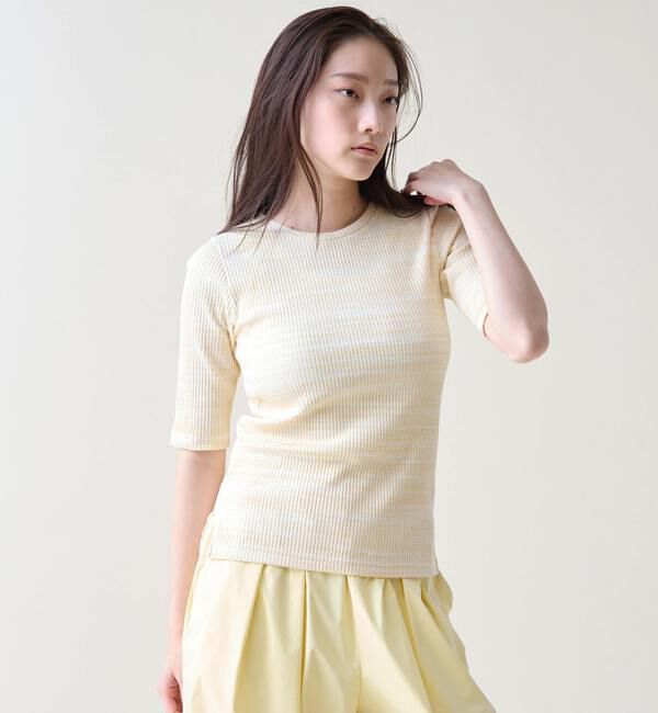 TIARA「コンパクトリブトップス」|Tシャツ・カットソー|