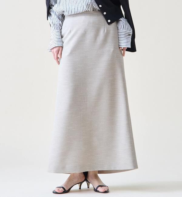 TIARA「シンプルロングタイトスカート」|スカート|ベージュ
