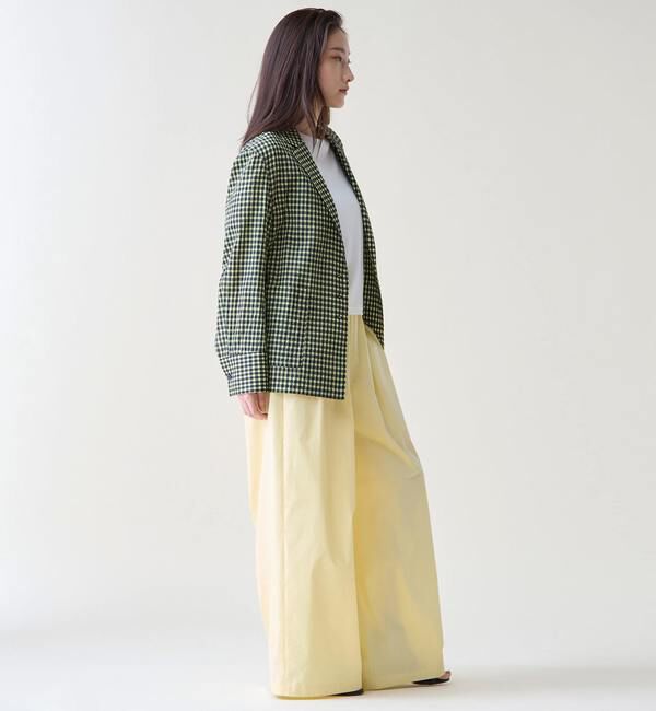 TIARA「ギンガムチェックブラウスジャケット」|テーラードジャケット|