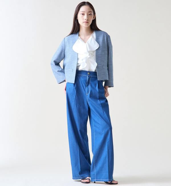 TIARA「ノーカラージャケット」|ノーカラージャケット|