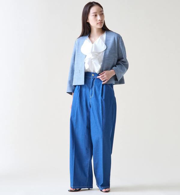 TIARA「ノーカラージャケット」|ノーカラージャケット|