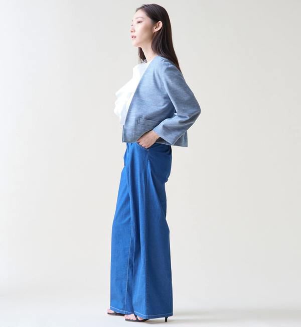 TIARA「ノーカラージャケット」|ノーカラージャケット|