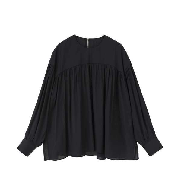 TIARA「ギャザーブラウス」|シャツ・ブラウス|ブラック