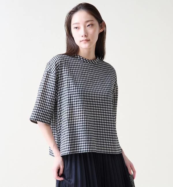 TIARA「ギンガムチェックTブラウス」|シャツ・ブラウス|