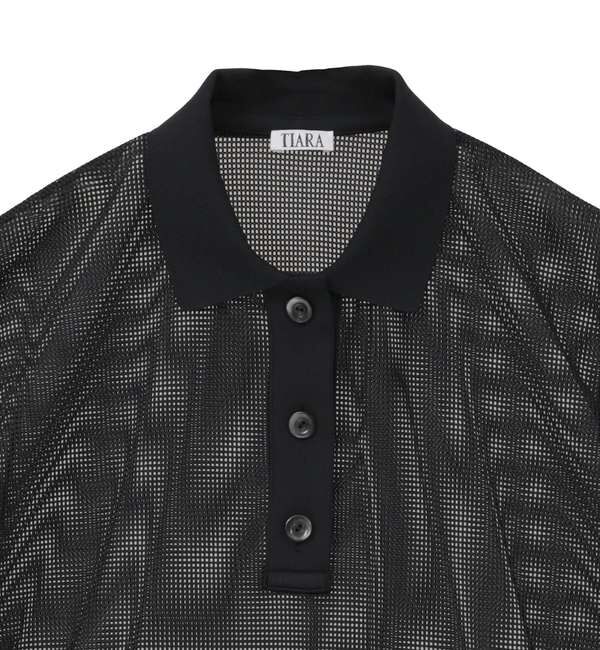 TIARA「メッシュポロトップス」|シャツ・ブラウス|