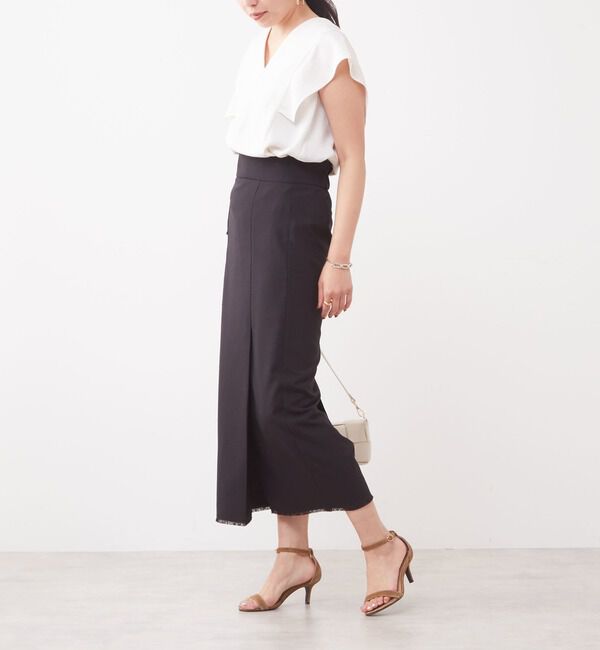 Liesse「ラップ風フリンジタイトスカート（セットアップ対応）」|スカート|