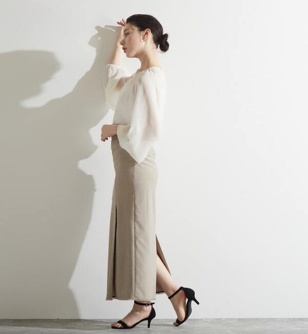 Liesse「ラップ風フリンジタイトスカート（セットアップ対応）」|スカート|