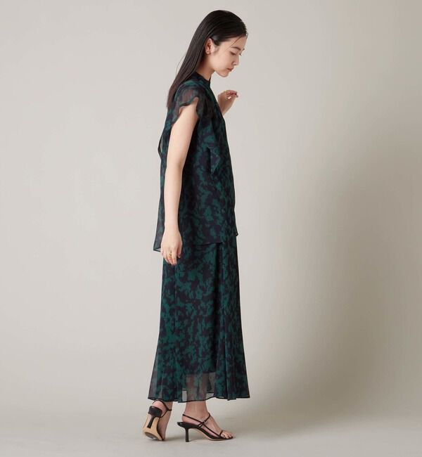 Liesse「プリント楊柳フレアギャザースカート」|スカート|