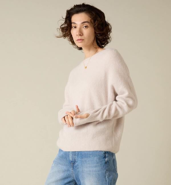 Liesse「フォックスウールボートネックニット」|ニット・セーター|アイボリー