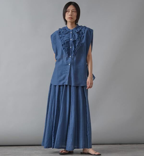 Liesse「テンセルシアーデニムギャザースカート」|スカート|