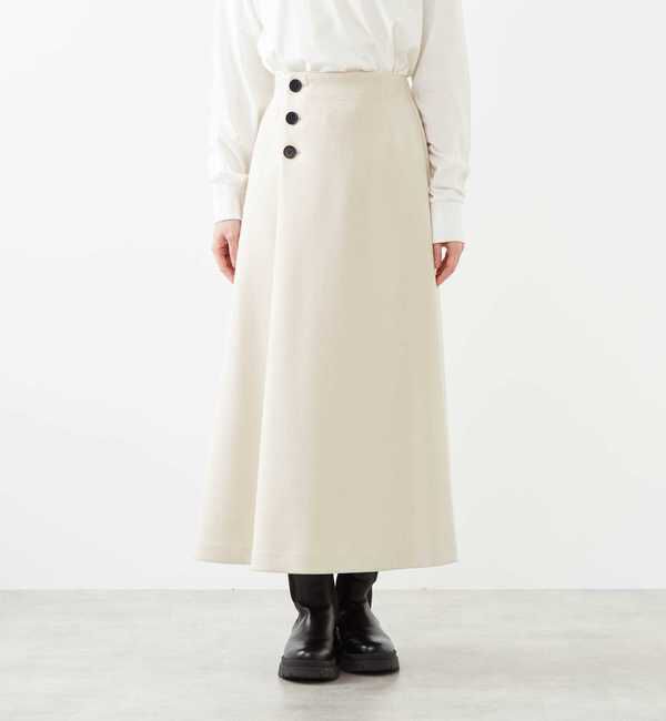 Soffitto「アンゴラ混フラノフリースAラインスカート」|スカート|