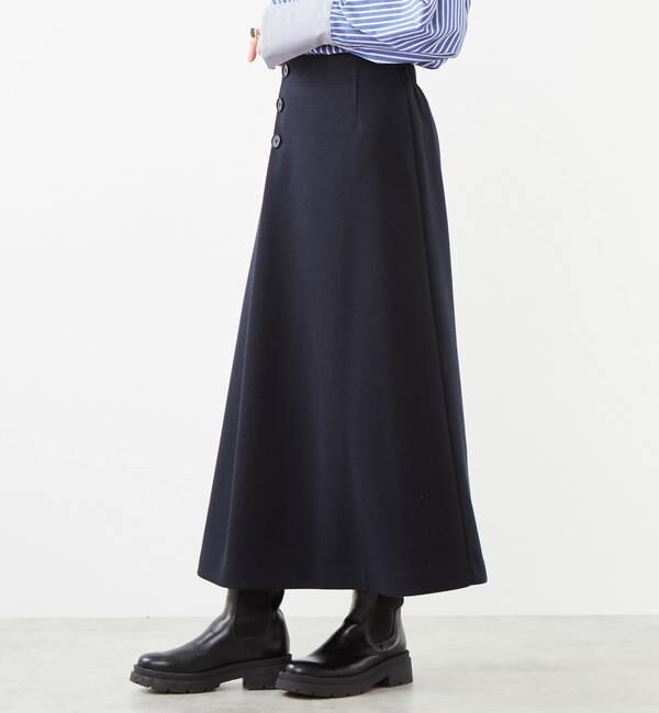 Soffitto「アンゴラ混フラノフリースAラインスカート」|スカート|