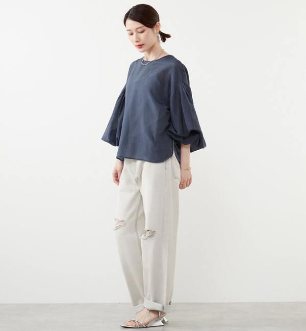 SOFFITTO「《定番》2WAYコットンシルクブラウス」|シャツ・ブラウス|