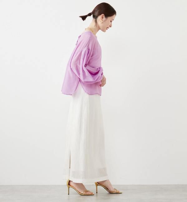 SOFFITTO「《定番》2WAYコットンシルクブラウス」|シャツ・ブラウス|