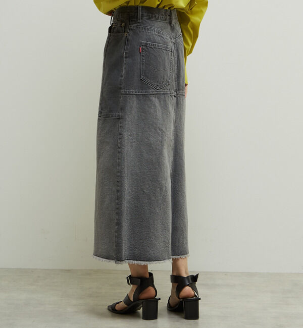 Soffitto「濃淡カラーミディー丈デニムスカート」|スカート|