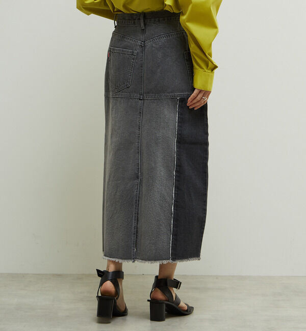 Soffitto「濃淡カラーミディー丈デニムスカート」|スカート|