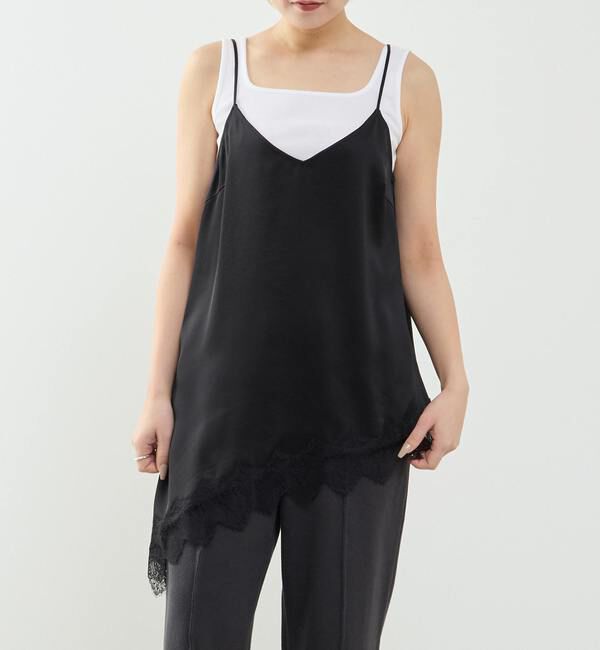 SOFFITTO「レイヤードキャミワンピース」|ワンピース|ブラック