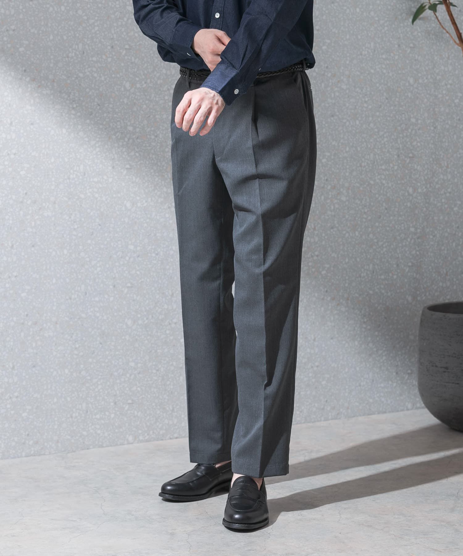 URBAN RESEARCH DOORS「『洗濯可/防シワ』LIFE STYLE TAILOR　クリアツイルウォッシャブルパンツ」|スラックス|