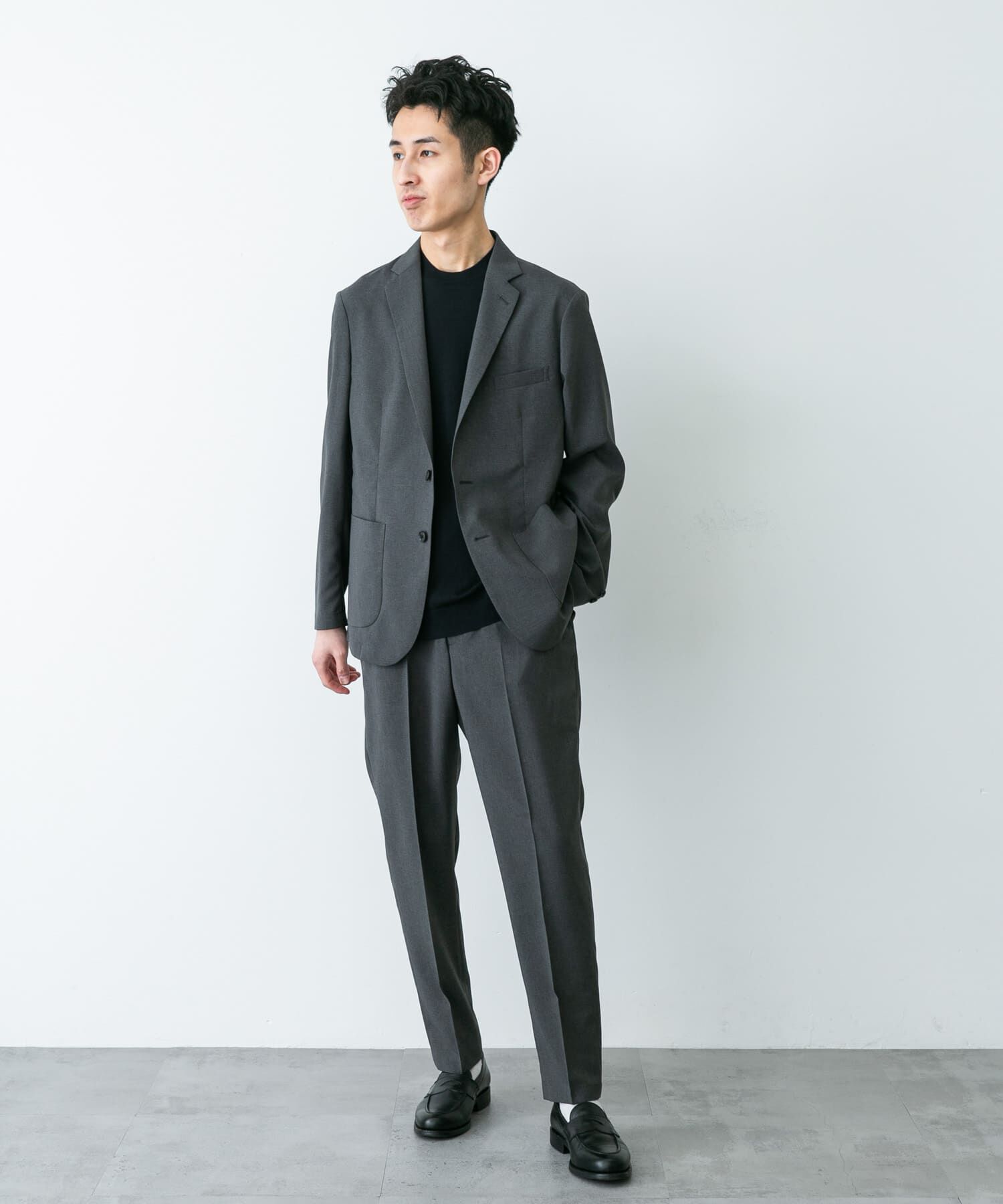 URBAN RESEARCH DOORS「LIFE STYLE TAILOR　リネンライクコンフォータブルパンツ」|スラックス|