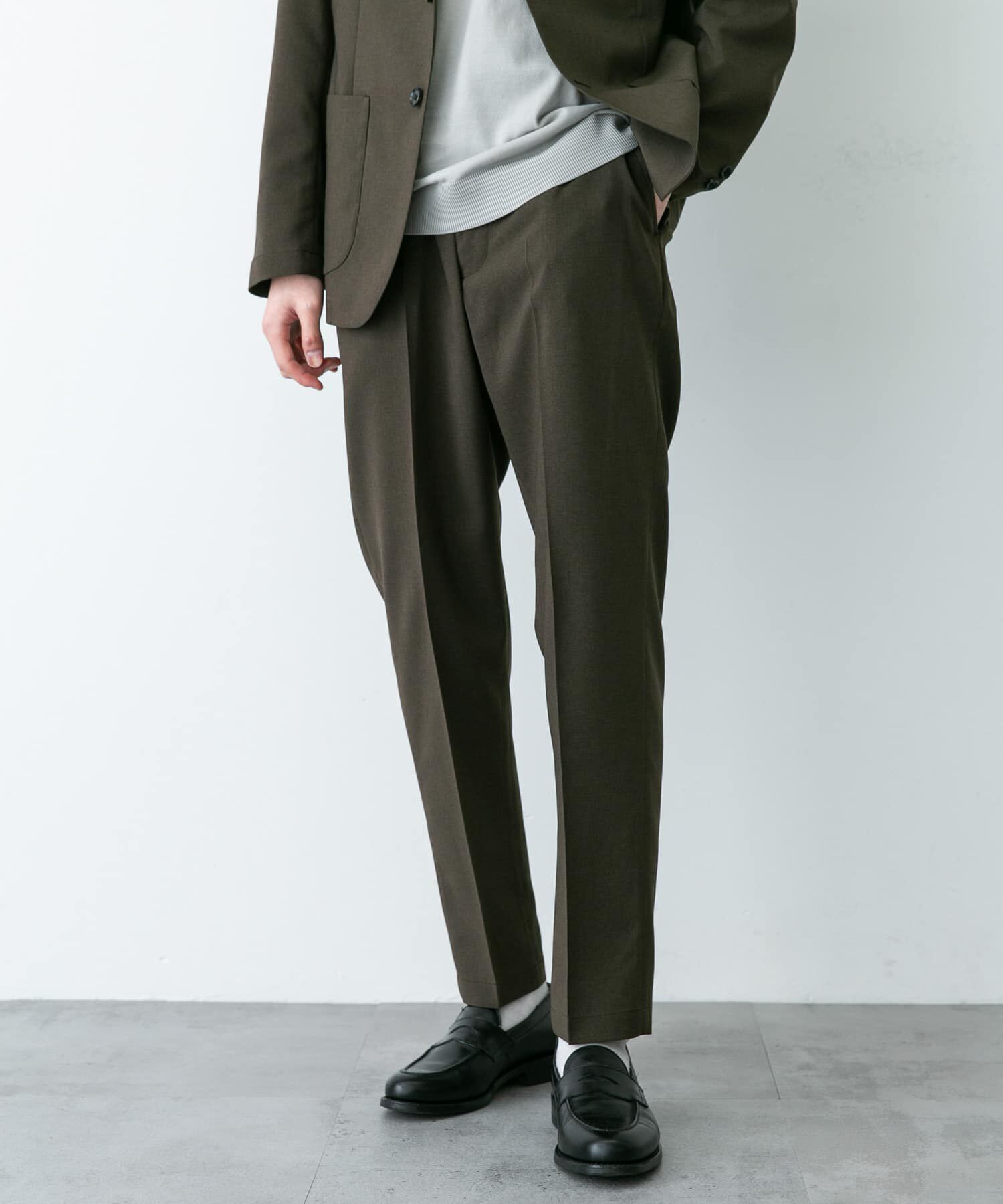 URBAN RESEARCH DOORS「LIFE STYLE TAILOR　リネンライクコンフォータブルパンツ」|スラックス|