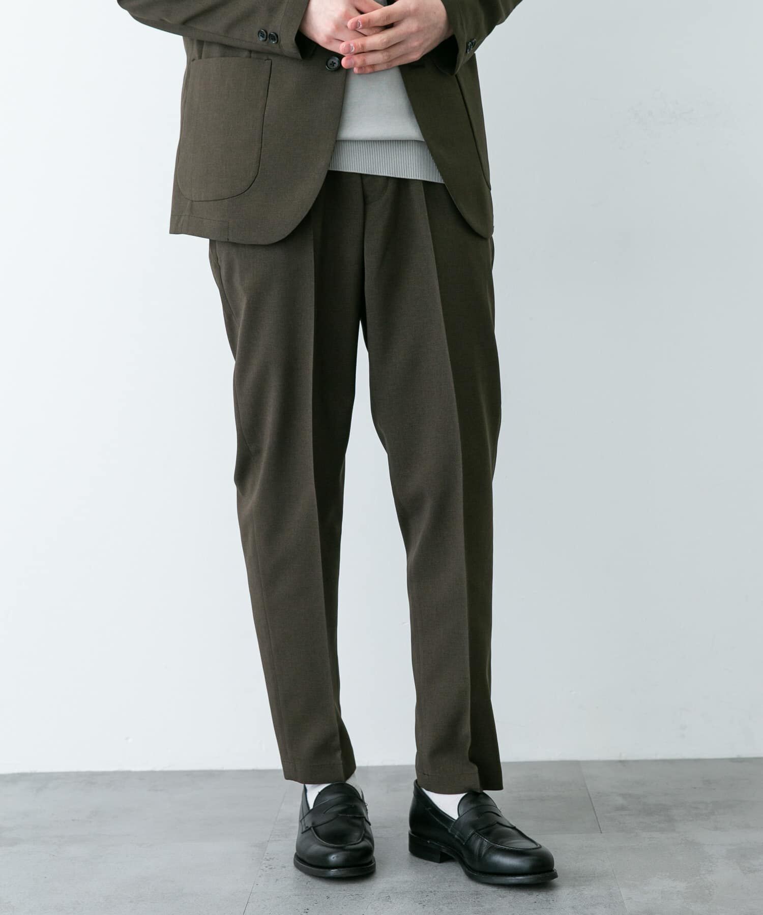 URBAN RESEARCH DOORS「LIFE STYLE TAILOR　リネンライクコンフォータブルパンツ」|スラックス|