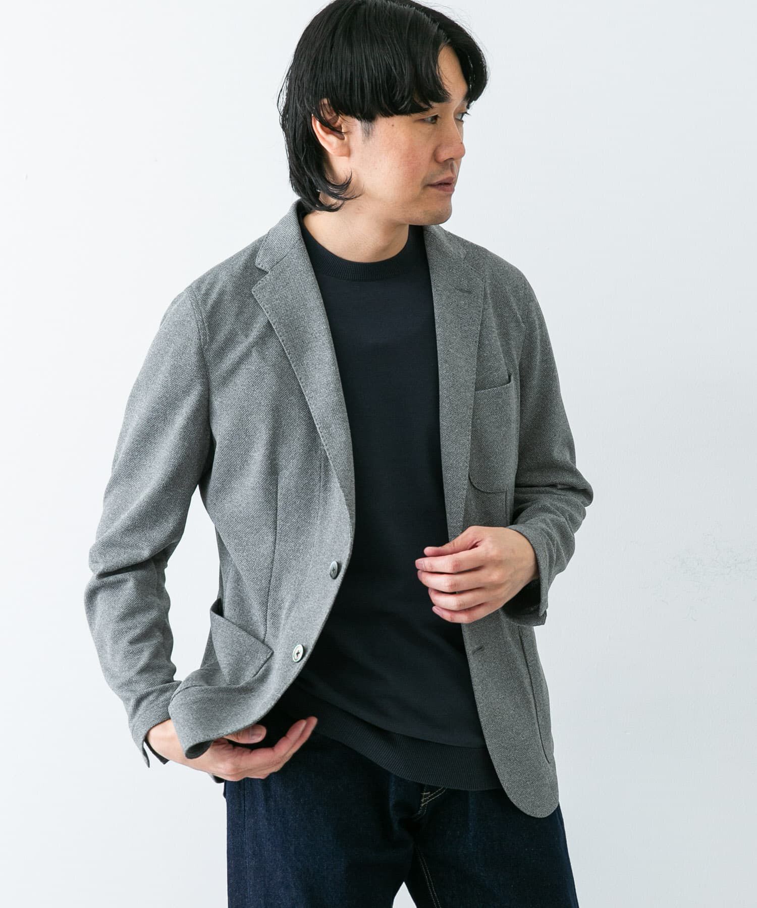 URBAN RESEARCH DOORS「『イージーケア/速乾』LIFE STYLE TAILOR　メランジニットイージージャケット」|その他|