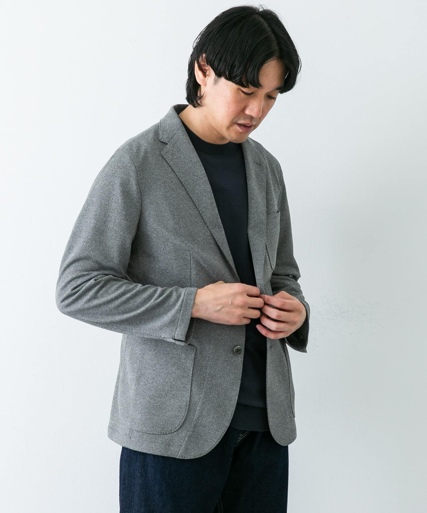 URBAN RESEARCH DOORS「『イージーケア/速乾』LIFE STYLE TAILOR　メランジニットイージージャケット」|その他|