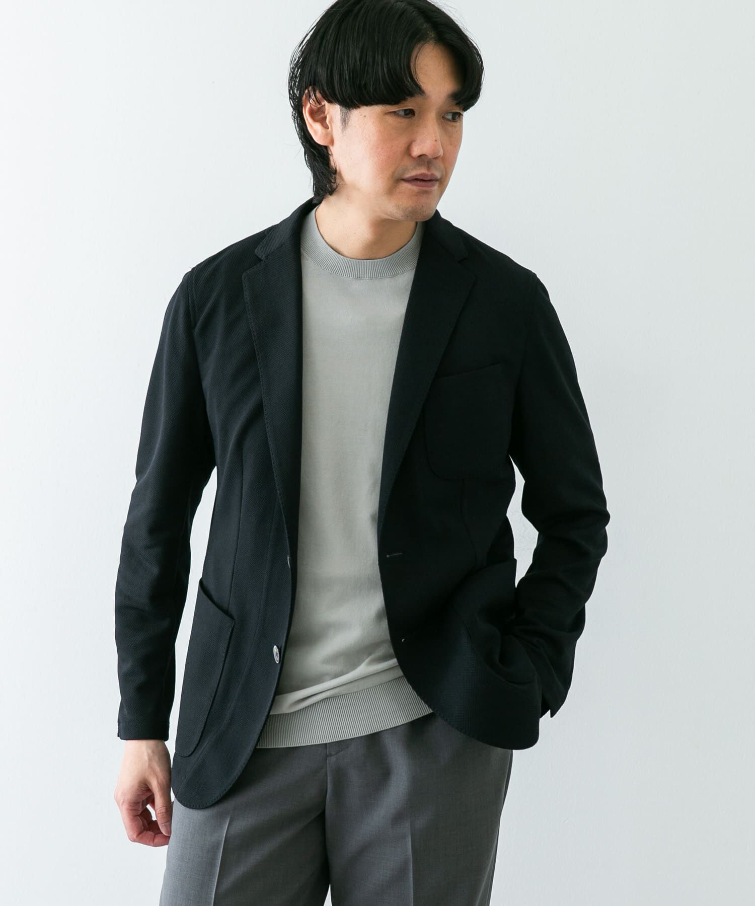 URBAN RESEARCH DOORS「『イージーケア/速乾』LIFE STYLE TAILOR　メランジニットイージージャケット」|その他|