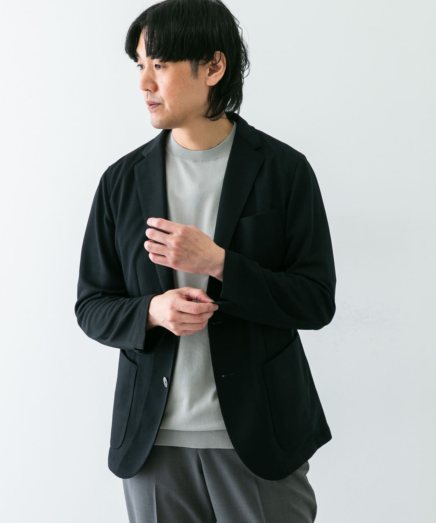 URBAN RESEARCH DOORS「『イージーケア/速乾』LIFE STYLE TAILOR　メランジニットイージージャケット」|その他|